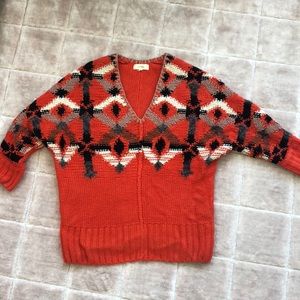Anthropologie vneck fall sweater